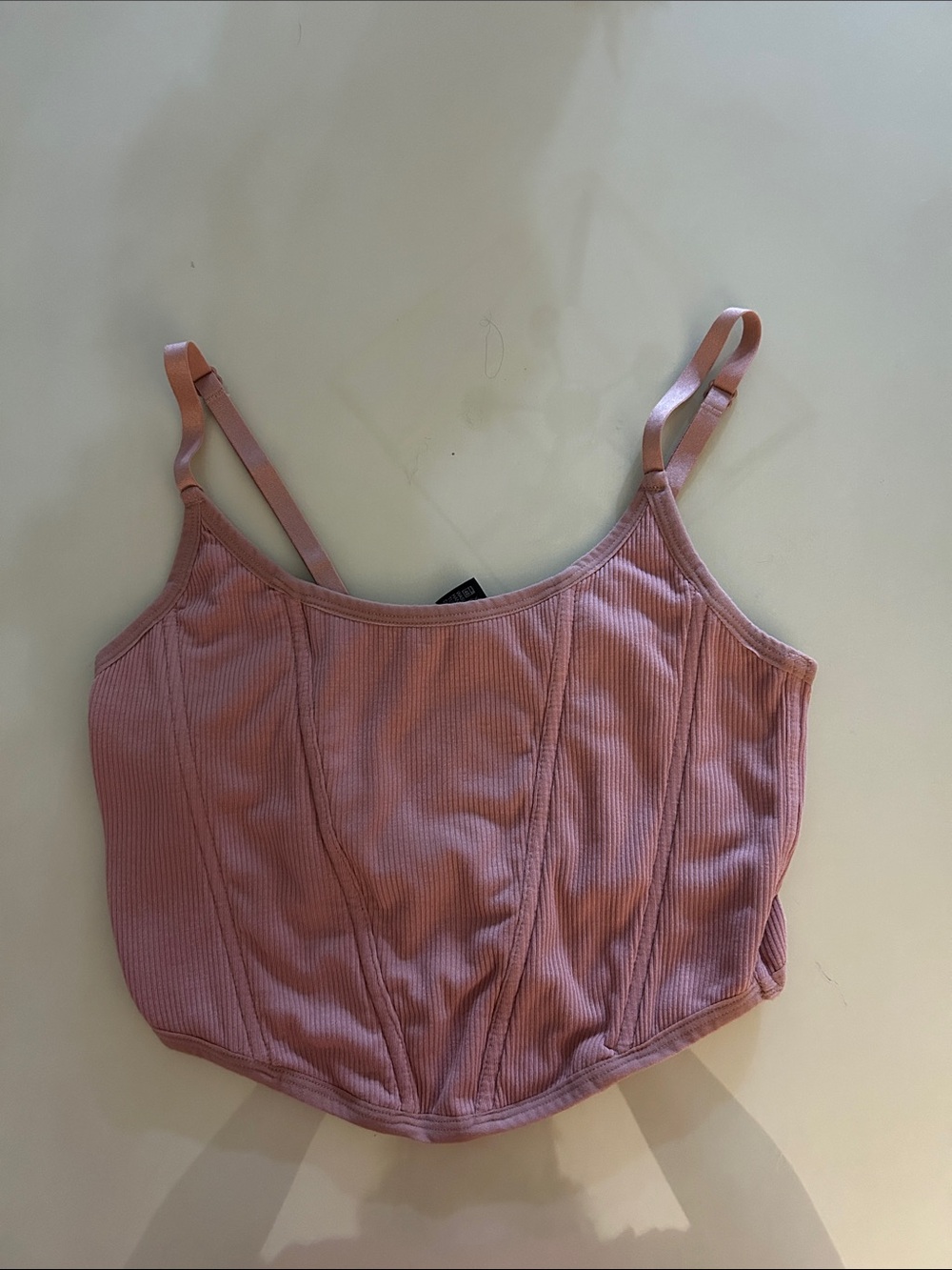 Sleeveless Ribbed Crop Top in Dusty Rose